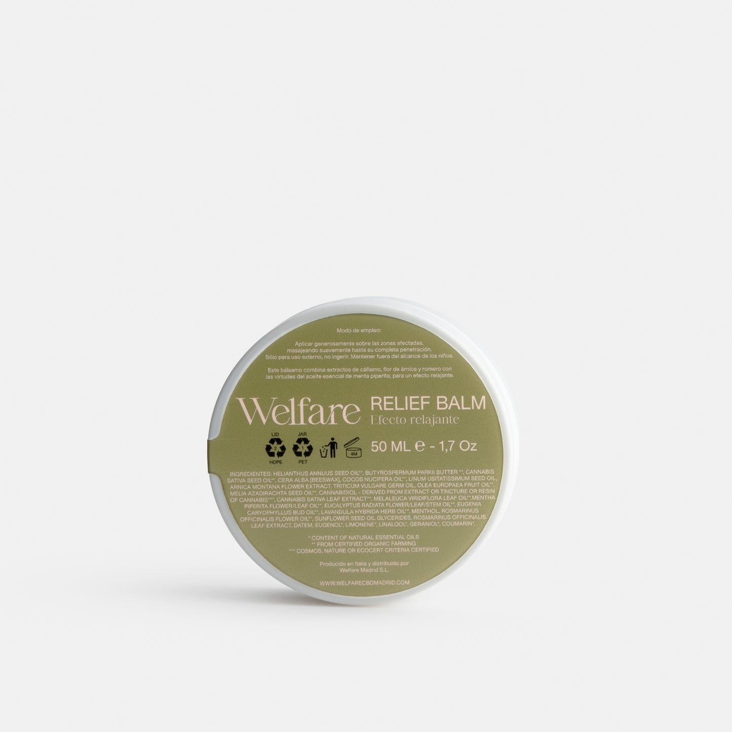 Crema CBD relajación muscular - Relief Balm